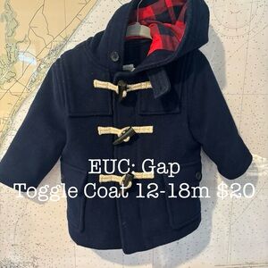 GAP Kids Navy Toggle Pea Coat - Worn Once!